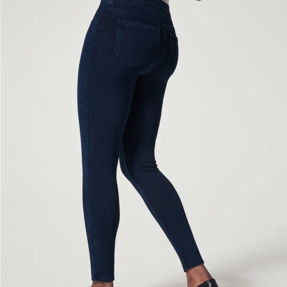 SPANX Jean-ish Ankle Leggings. Brand new. Never worn. Twilight Rinse. Petite 1X.